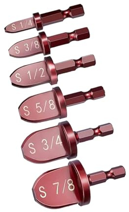 Folpus 6 piezas de expansor de tubo de cobre para aire acondicionado, herramienta de estampado, juego de reparación, expansor de tubo de cobre de vástago