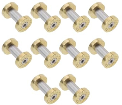 LT Easiyl 10 Pièces M4 Poignée Vis Écrous Poignée Boulon Rivets Vis Acier Inoxydable Arbre Rivets pour Tactique Conduite Couteaux Longueur Totale 12mm