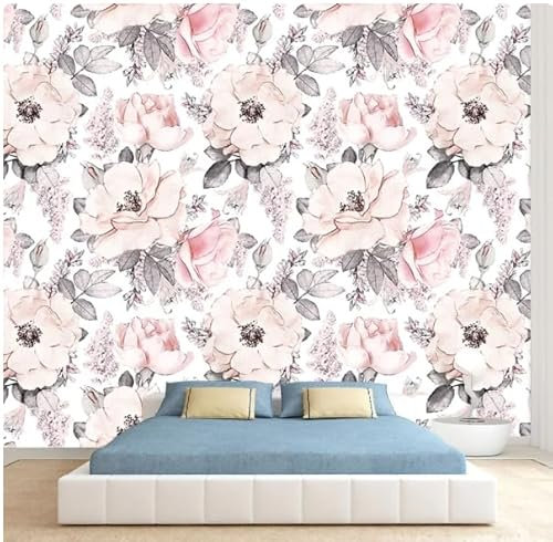 vsdhlsidgl Tapete Schlafzimmerwände Kontakt Home Decor Rosa Pfingstrosenblüten-Tapetenwandbild, 3D, 200 x 140 cm