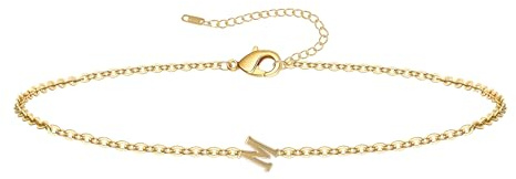 RMMD Armband Damen Gold Silber - 18K Gold/Weißgold Vergoldete Initialen Armband mit Buchstaben Armbänder Personalisiert Geschenke Modeschmuck für Frauen Teenager Mädchen
