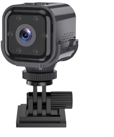 URPIZY Mini telecamera di sorveglianza 1080P HD, WiFi, per interni, visione notturna, rilevamento del movimento, audio bidirezionale, accesso remoto per auto, casa, colore nero