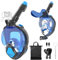 Upgrade Maschera da snorkeling pieghevole integrale (nero, M)
