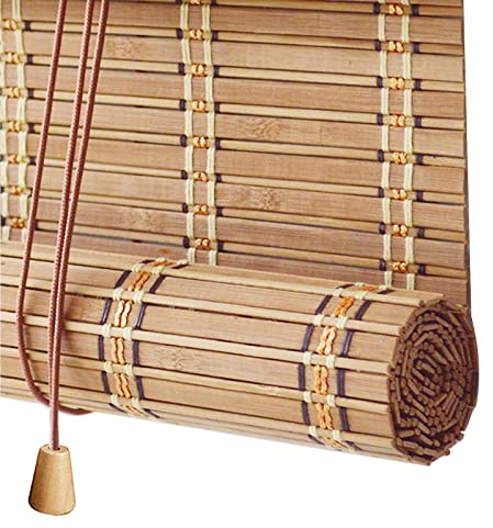 Tenda A Rullo Oscurante 50 80 90 200cm Tapparella In Listelli In Bambù Naturale Tende In Bambù Per Balcone Da Esterno Personalizzate Facile Da Usare Tende Da Cucina Di Bambù Con Ganci