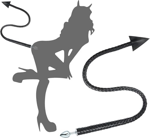 Anal Plug 8Ø3,5CM en Métal Bondage Butt Plug Démon Fouet 108CM Jeu de Rôle | YILUQIFLY SM Bouchons anaux Stimulation point G SUBS Boules sexe érotique Godemiché Femmes hommes Couples débutants