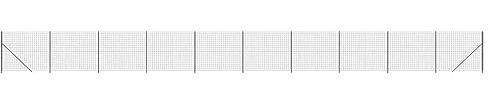 Clôture en grillage avec bride de sol - 1,8 x 25 m - Anthracite - Brise-vue stable pour jardin, terrasse et terrain - Résistant aux intempéries et durable