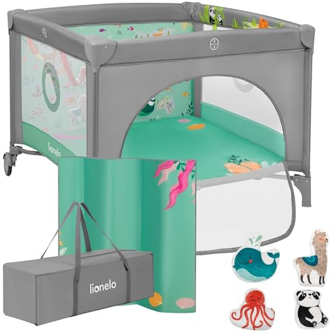 LIONELO Mille Plus 2-i-1 Lekhage för Barn (0–36 Mån) 100x100 cm
