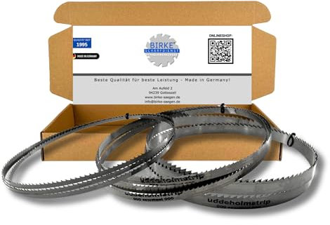 Birke® Bandsägeblätter SET 1790 x 6/10/15 x 0,4 für alle gängigen Holzarten - Optimal für Scheppach