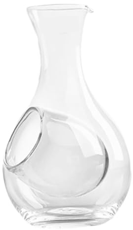 UTHCLO Carafe à Vin Verre Transparent avec Creux Pouce Décanteur et Distributeur Élégant pour Maison Bar Restaurant Pratique et Facile à Nettoyer