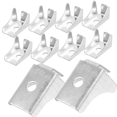Homoyoyo 10pcs Steel Shelf Clips Heavy Duty Shelf Support Clips for Cabinet and Bookcase Easy to Install Not Easy to Deform