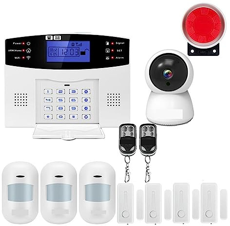 APP Wireless Wired Home Security WIFI Alarm System Intercom Remote Control Autodial Siren Sensor Kit(G2BT WIFI Bundle S)