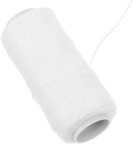 Depilador Facial Hilo de Algodón para Cejas y Rostro, 1 Rollo | Herramienta de Depilación Manual, Uso Doméstico, Color Blanco, Fácil Manejo, Formato de Resorte