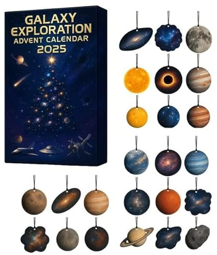 Weltraums Exit Adventskalender 2025, 24 Stück Markante 2d Weltraumplaneten Aus Acryl, Adventskalender Kinder, Weihnachtsdekoration Für Thanksgiving, Für Weltraumliebhaber (1PC)
