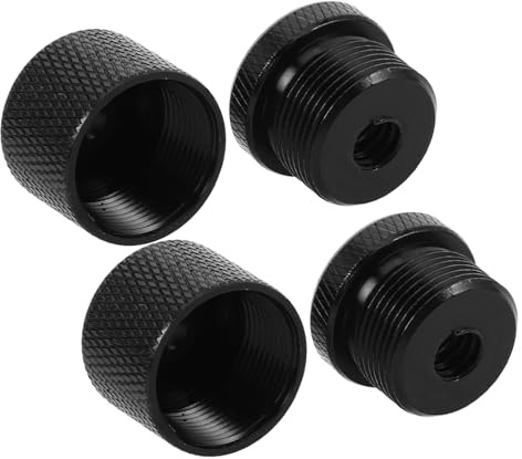ERINGOGO 4 Stück Mikrofongewinde Adapterset 5/8 1/4 Aluminium Metall Gewindeadapter für Mikrofonstativ Spinne und Podcast Zubehör