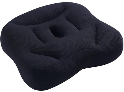 Sittkudde for tuberkulos med hål for sittben - Ergonomisk stödkudde for hållning, kontorsstol, bil eller rullstol(Black)