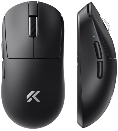 MCHOSE A7 V2 Pro FPS/MOBA Wireless Gaming-Maus Schwarz | PAW3395, 26.000 DPI, 8000 Hz Abtastrate, 650 IPS, 50G Beschleunigung, 2,4G/BT/USB-C Kabelgebunden, 500mAh Akku
