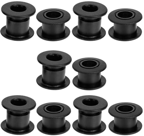 10 Stück Tischkickerbuchse Schwarz 12mm Kunststoff für Tischfußball | Lagerteile mit Female Bearing und Male Bearing, Tischkicker Zubehör, Passgenaues Zubehör für Foosball Tische
