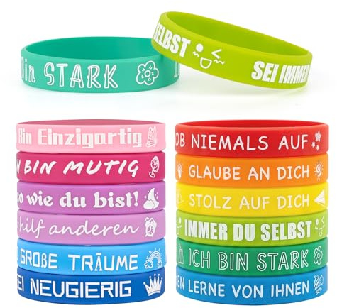 AWCIGG 24 stycken små presenter till barn avskedspresenter elever grundskola motivationsarmband barn silikonarmband dagis mamma present skolstart för kita klass