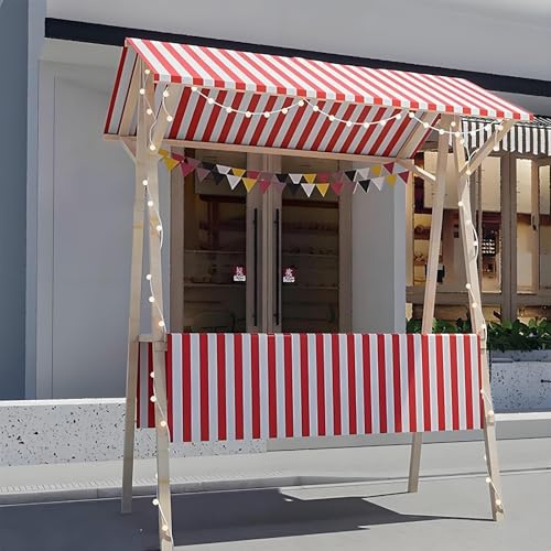Quiosco plegable de mercado con paraguas de toldo, carrito portátil para el mercado de agricultores, feria callejera, evento al aire libre