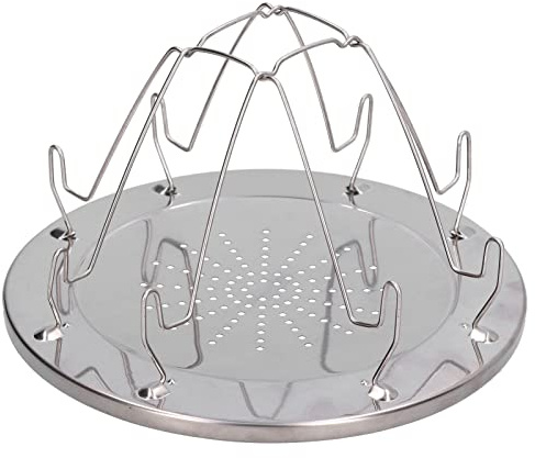 BAFOVY Réchaud de Camping Pliant Grille-pain en Acier Inoxydable Support de Grille-pain de Camping 22 X 12,4 Cm Conception Pliable Chaleur Uniforme pour Barbecue Pique-nique en Plein Air