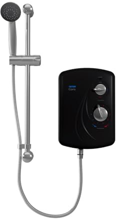 Triton Cara Electric Shower - Madrid 2, Seville, Enrich (9.5kW, Black) | 9.5kW, Black finish, Rub-clean shower head, A-Rated Energy Efficient, 2-year guarantee