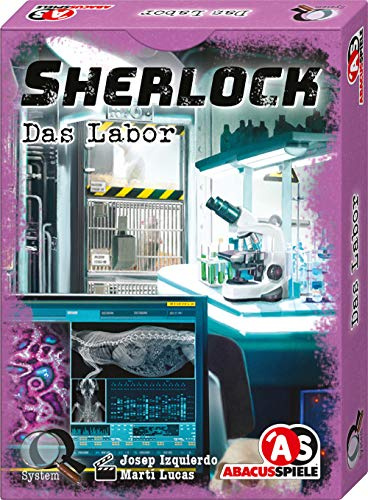 ABACUSSPIELE 48196 - Sherlock – Das Labor, Krimi Kartenspiel, Spiel