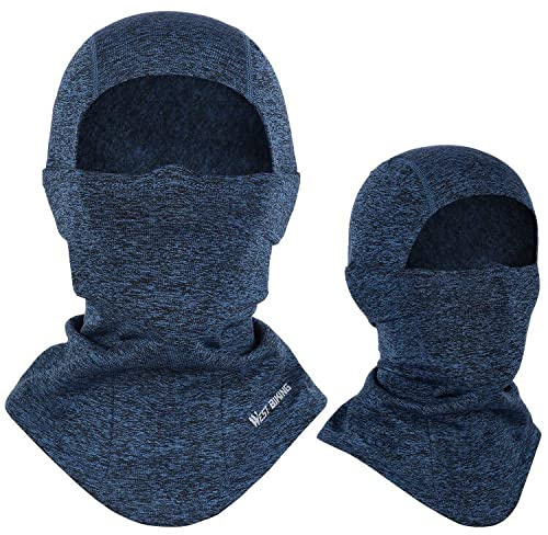 WESTGIRL Balaklava för vintern, skidmask, vindtät, varm ansiktsmask för män/kvinnor, bra i kallt väder, termisk fleece, skyddsutrustning för friluftsliv, cykling, skidåkning och snowboardåkning, Blå