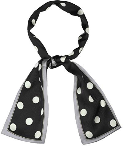 sourcing map Damen 50s Vintage Ribbon Skinny Schal Schöne Halswickel Polka Dots Haarband Kopftuch