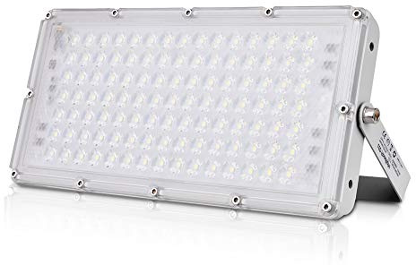 NIKEEYEN 100W LED Strahler Außen,Wasserdicht IP66 LED Flutlicht,10000LM 6500K KaltWeiß LED Scheinwerfer Außenstrahler für Garten, Garage, Sportplatz, Parkplatz Terrassen