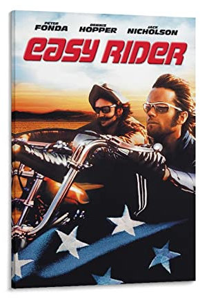 Easy Rider 1969 Filmposter mit klassischer Straße, Kunstposter und Wandkunst, Bilderdruck, modernes Familienschlafzimmerdekor, Poster, 20 x 30 cm