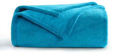 Aisbo Kuscheldecke Flauschig Decke Petrol - Fleecedecke 150x200 cm Sofadecke Couchdecke, Weich Kuschelige Wohndecke Türkis für Wohnzimmer Sofa Couch Blanket Warme Decke XL