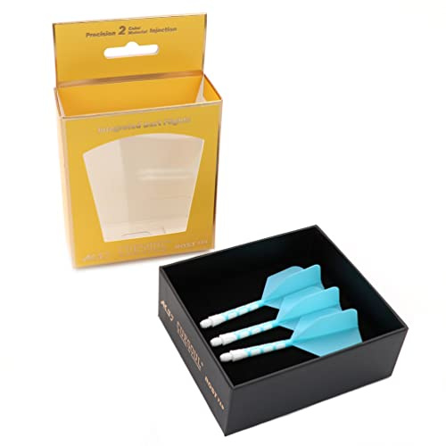 CUESOUL ROST T19 Integrated Dart Shaft and Flights 33mm Blue Big Wing Shape-Say Goodbye to Falling Dart Flight
