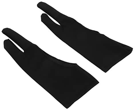 ULDIGI Two Finger Drawing Gloves for Students, Small Size, Anti-Smudge and Wear-Resistant Paper Sketching Mittens, 3pcs Art Gloves for Digital and Traditional Painting