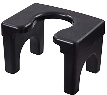 Harilla Squatting Toilet Stool Chair Non Slip Easy to Clean Widen Panel Portable Mobile Sturdy Household Rounded Edge Thick Potty Chairs for Indoor