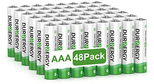 DURNERGY AAA Batteries 48 Pack, 10 Years Shelf Life, 1.5V Triple AAA Batteries 1200mAh for Remote Controls Toys Flashlights LR03 E92 MN2400
