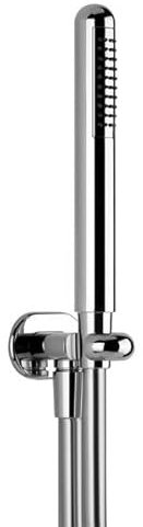 Set doccia Gessi Goccia, con gomito di collegamento a parete 1/2 e staffa, flessibile da 1,50 m e doccetta in metallo anticalcare, 33773, Colorazione: Nero XL
