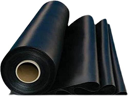 Teichfolie, 7 m breit, Schwarze Fisch-Poolfolie für Gartenteiche, Wasserfall, Bäche, Brunnen, Teichunterlage, Garten-Pool-Abdeckung, Bäche, Wasser, Gärten, Poolmembran, 0,2 mm (Größe: 7 x 7 m (22,9