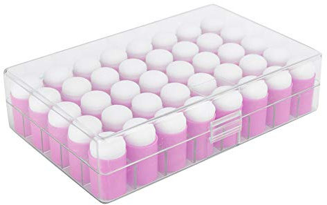 Fingerschwämmchen, 40 Stück, Fingerlinge aus Karte, für Büroangestellte, Set mit 40 Farbschwämmen (400 ml Rosa)