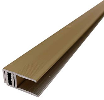 ufitec Profilsystem für Parkett- und Laminatböden - für Belagshöhen von 7-16 mm - viele Farben lieferbar (Abschlussprofil | 100 cm lang, Gold)
