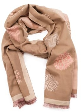 QUEEN HELENA Dam Casual Rund Hals Mönstrade Vinter Halsduk SC202, Apricot, one size