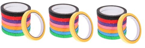 Mobestech 24rouleaux Ruban Adhésif Décoratif De Couleurs Masking Tape Pour Bricolage Arts Et Écoles Ruban De Peinture Facile à Découper Enlever
