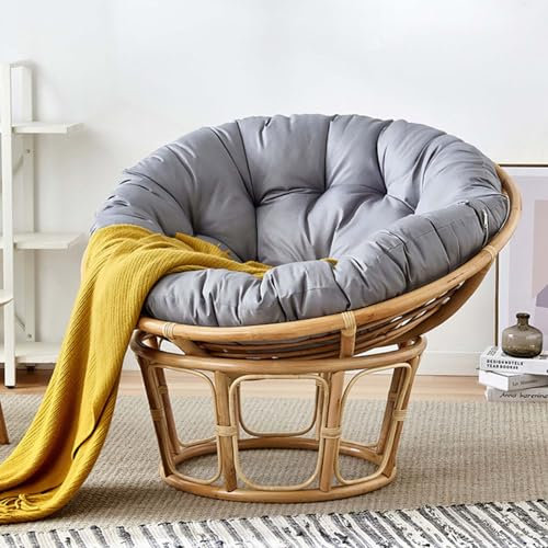 Generisch Papasansessel Kissen Papasan Sitzkissen für Hängesessel Rund Papasan Sessel Hängesessel Kissen für Korbsessel Garten Stuhlauflag für Gartenstuhl Rund Kissen Wohnzimmer,G,60x60cm