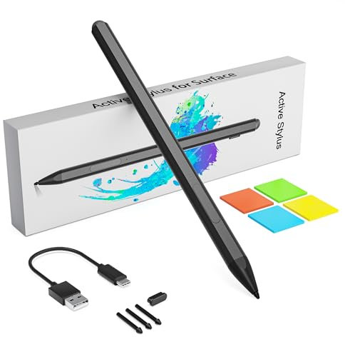 Microsoft Surface Pen - Surface Pro Pen Stylus for Surface Pro 11/9/10/8/X/7/6/5/4/3,Surface Pro 11 Copilot Pen for Surface Go 2/3/4/Book/Laptop/Studio, USB-C Fast Charge, Draw or Write Like on Paper