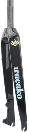 BSFHQS Fourche VTT 26 27,5 29pouces 29L Fourche Rigide De Vélo en Carbone Fourche Dure À Tube Droit/Conique De 28.6mm 9 * 100mm QR Fourche Avant De Frein À Disque(Gloss Black B,Straight_26IN)