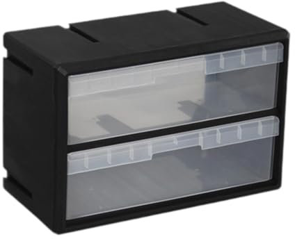 FLCPJGV Organizer per cassetti, organizzazione del Garage, Cassetta degli Attrezzi per Il Bagno, Contenitore, per Piccoli Oggetti, Trucchi, Dadi, bulloni, 2 Cassetti