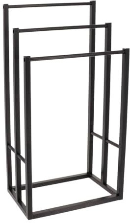 Tendance - Porte serviettes bambou 3 barres - noir