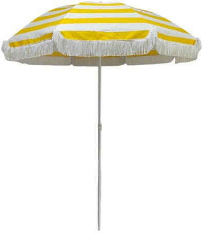 Parasol de Jardin d'extérieur, Parapluie à Pompon, Parasol de Plage avec Franges, Parapluie à Pompon Vintage, Parasol de Plage avec Protection UV, Parasol de Table de Jardin pour terrasse de