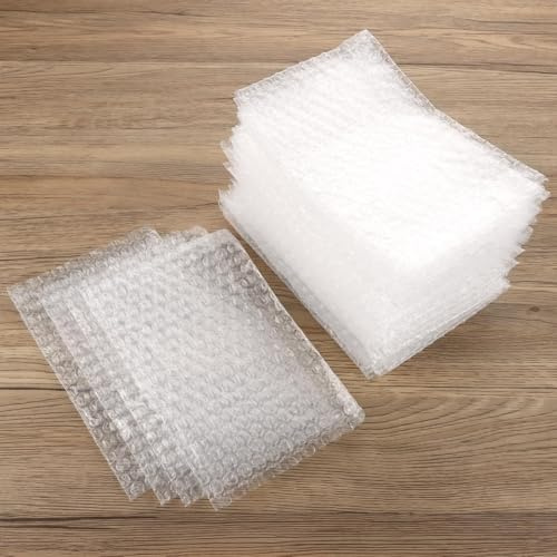 LOLYSIC 200 sacchetti trasparenti a bolle d'aria, 13 x 20 cm, materiale per l'imballaggio e il trasporto, imbottitura per l'imballaggio e la manipolazione, sacchetto a getto, ricambio per chip
