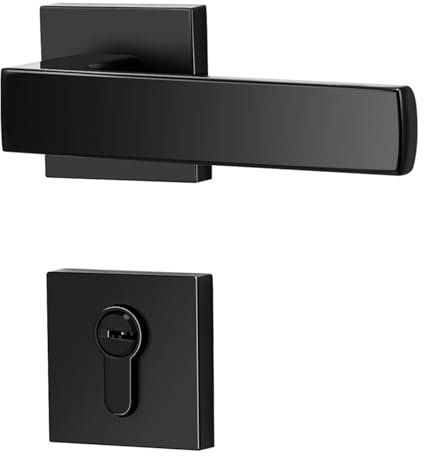 NIKOIDIC Serrure de porte intérieure silencieuse en acier inoxydable de haute qualité, serrure de porte en bois d'hôtel américain, poignée de porte à noyau de serrure en cuivre pur