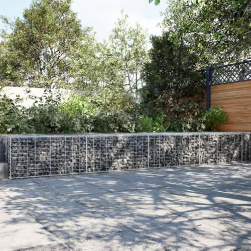 GCHDHAPB Gabion Basket with Cover 900x100x50 cm Galvanised IronHome & Garden Lawn & Garden Gardening Pots & Planters