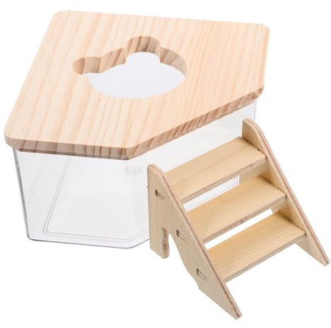ibasenice Hamster Bath Sandbox Ramp Sandbox for Hamsters Gerbils Chinchillas for Sand Bath and Digging